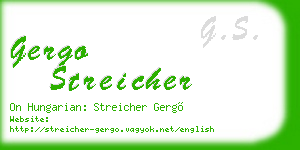 gergo streicher business card